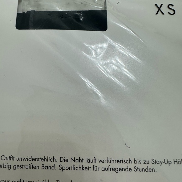 Wolford Black and Blacktar Leah Tights Size XS - Picture 5 of 5